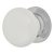 White and Chrome Porcelain Mortice/Rim Door Knob - 60mm Rose Diameter