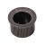Round Door Edge Finger Flush Pull - 30mm Diameter - Black Nickel