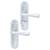 Polished Chrome Bathroom Door Handles - Genoa Range - 168 x 45mm