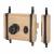 Oak Box Door Lock - Antique Black Iron Knob