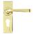 Aged Brass Euro Lock Door Handles - Avon Range - 152 x 48mm