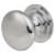 Victorian Turned Round Cabinet Knob - 38mm Diameter - Polished Chrome