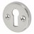Escutcheon - 40mm Diameter - Keyhole - Polished Chrome