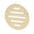 Circular Slotted Vent - 76mm - 900mm² Free Air Flow - Polished Brass