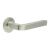 Satin Stainless Steel Unsprung Fire Rated Door Handles on Round Rose - CR-104 Range