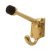 Cubical Single Hat & Coat Hook with Buffer - 85 x 55mm - Polished Brass