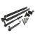 Heavy Duty Adjustable Field Gate Hinge Set - 600 x 75mm - Black Galvanised