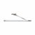 Surface Mounted Friction Limiting Stay - Satin Aluminium Body - Satin Stainless Arm