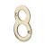 76mm Screw Fix Door Numeral - 8 - Polished Brass