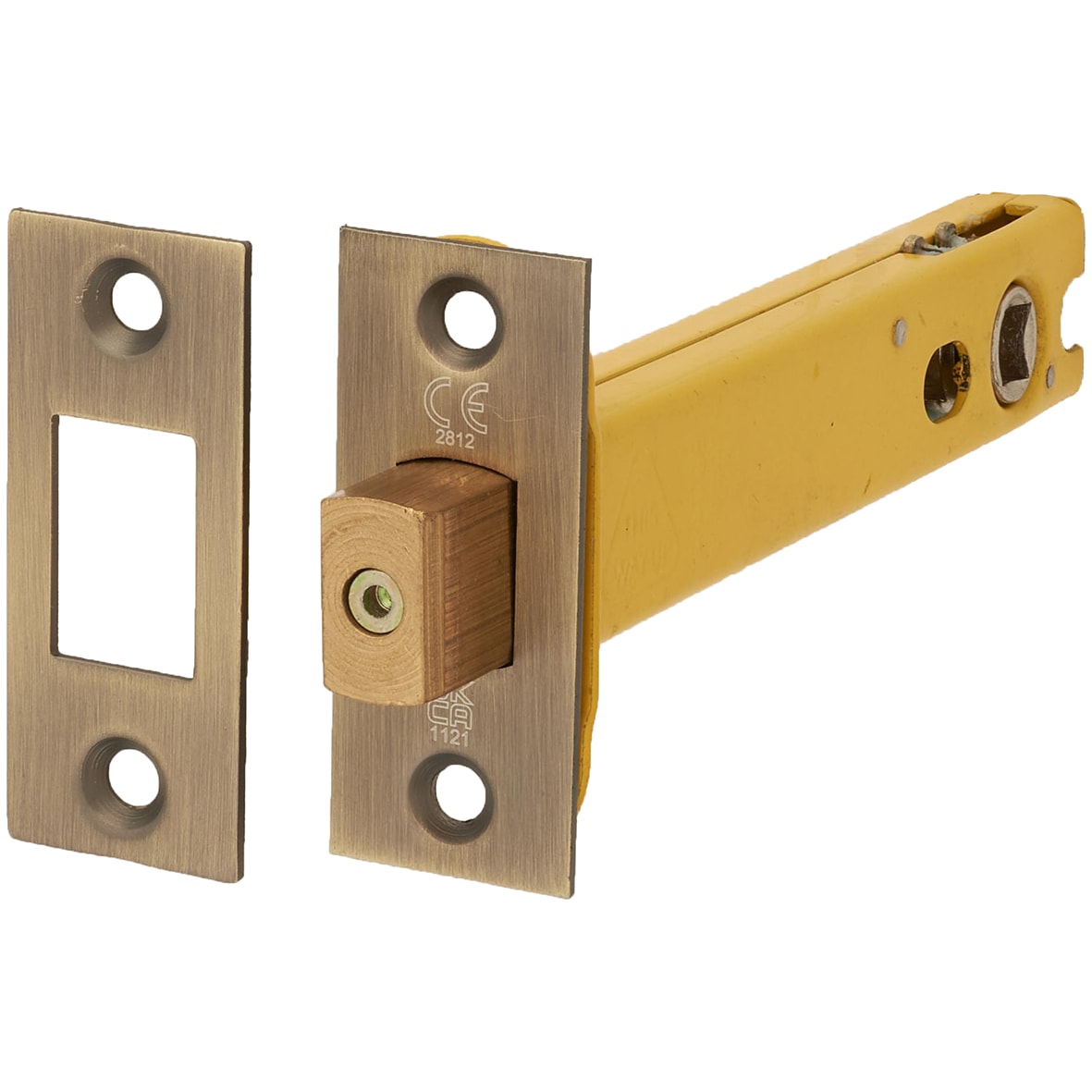 8mm Bolt Through Tubular Bathroom Deadbolt - 127mm Case - 108mm Backset - Square - Matt Black