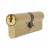 1 Star 6 Pin Kitemarked 100mm Euro Double Cylinder - 50 + 50mm - Pol Brass - Keyed to Differ