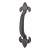 Antique Black Iron Fleur de Lys D-Bar Door Pull Handle - Screw Fix - 175 x 50mm