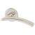 Brass Polished Nickel Door Handles on Round Rose - Trenta Range