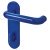 Cobalt Blue Nylon Steel Core Safety Bathroom Door Handles - 78mm c/c - Paris Range
