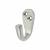 Solid Brass Single Coat Hook - 43 x 17mm - Satin Chrome