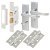 Polished Chrome Victorian Straight Bathroom Lock Door Handles Pack