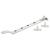 Victorian Casement Window Stay - 10"/250mm Length - Soft Satin Chrome