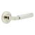 Polished Nickel Fire Rated Door Handles on Round Chamfered Rose - Westminster Range