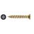 Pozi Continuous / Piano Hinge Wood Screws - 3.0 x 12mm - Yellow Zinc - Pack of 1000