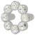 Venice Circular Crystal Cabinet Knob - 50mm Diameter - Polished Chrome
