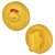 Nylon Bathroom Turn & Release with Indicator - 52mm Diameter - Golden Yellow