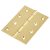 Double Phosphor Bronze Washered Butt Door Hinge - 100 x 75 x 2.5mm - Polished Brass - Pair
