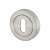 Escutcheon - 50mm Diameter - Keyhole - Satin Chrome