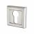 Square Escutcheon - 52 x 52mm - Euro - Satin Chrome