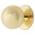 Ball Cabinet Knob - 18mm Diameter - Polished Brass