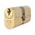 5 Pin 60mm Oval Double Cylinder - 30 + 30mm - Polished Brass - Keyed Alike