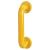 Golden Yellow Nylon D-Bar Door Pull Handle on Rose - Screw Fix - 220mm c/c