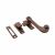 Solid Curl Mortice & Hook Plate Casement Window Fastener - Reversible - Antique Bronze