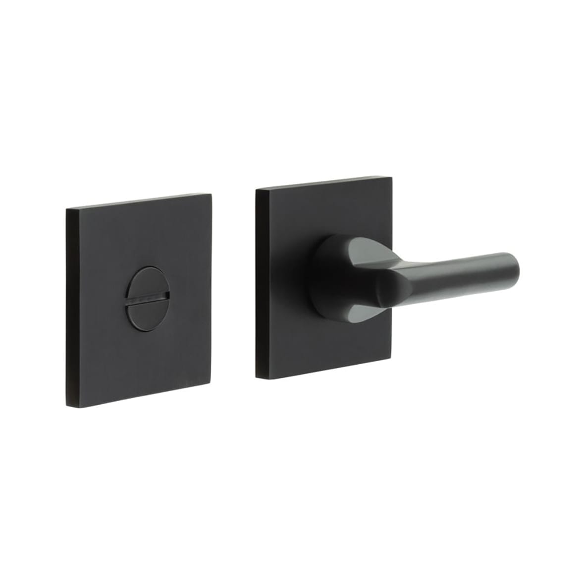 Square Bathroom Turn & Release - 54 x 54mm - Matt Black