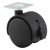 Mini Twin Wheel Castor - Swivel Braked - 45kg Max Weight - 50mm Diameter - Black - Pack of 4