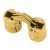 Concealed Rounded Cabinet Hinge - 40 x 17 x 16mm - Polished Brass - Pair