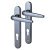 Chrome uPVC Multipoint Door Handles - Short Plate - 92mm c/c - Sparta Range