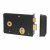 1439 Scotch Rim Lock - 155 x 106mm - Left Hand - Black