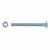 Carriage / Coach Bolt with Nut - M6 x 75mm - Zinc Plated - Pack of 10