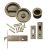 Round Flush Privacy Set with Bolt - Antique Brass