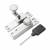 Heavy Duty Straight Quadrant Arm Locking Sash Window Fastener - 70 x 17mm - Satin Chrome