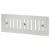 Hit & Miss Vent - 242 x 89mm - Satin Chrome