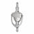 Urn Door Knocker - Polished Chrome - 165 x 60mm