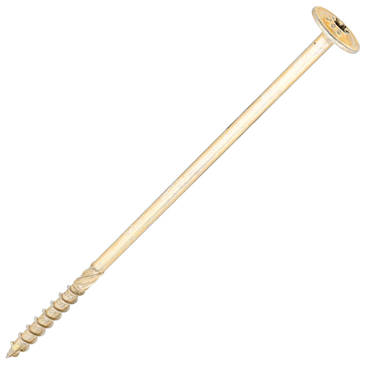 Timber Frame Screws Wafer Head - 8.0 x 200mm - Yellow Zinc - Pack of 50
