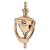 AR727K Traditional Urn Door Knocker With Viewer - Polished Brass - 151 x 76mm