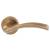 Antique Brass Door Handles on Round Rose - Solar Range