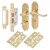 Polished Brass Victorian Summer Scroll Bathroom Lock Door Handles Pack