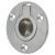 Round Flush Ring Cabinet Pull Handle - 45mm Diameter - Satin Chrome