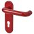 Rouge Red Nylon Steel Core Euro Lock Door Handles - 72mm c/c - Paris Range