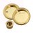 Round 3 Piece Flush Handle Set - PVD Brass