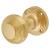 Polished Brass Beehive Mortice Door Knob - 60mm Rose Diameter